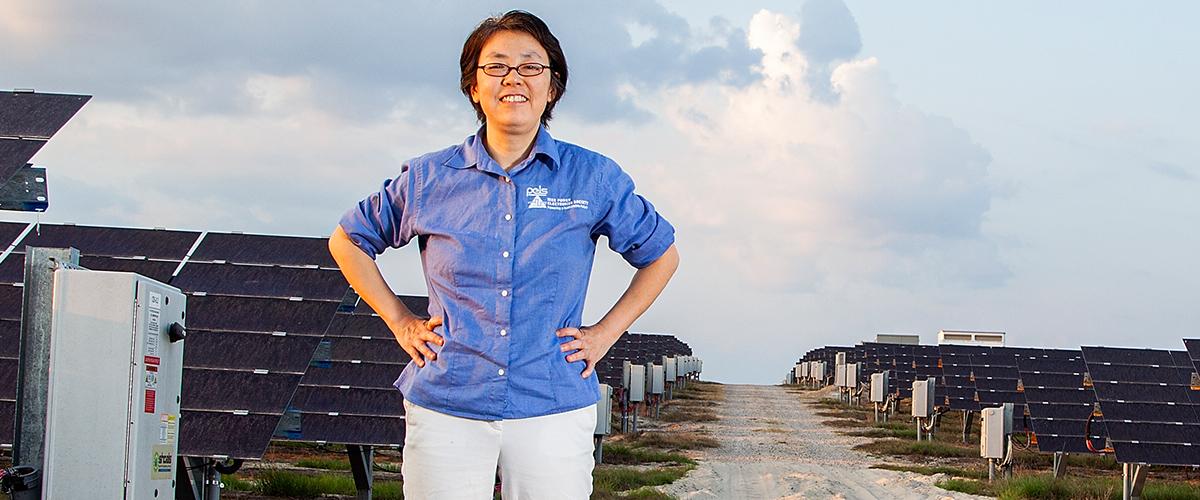 Helen Li is focused on bridging the world’s solar energy capacity with its conventional energy needs through new photovoltaic converters and other novel electric technologies.