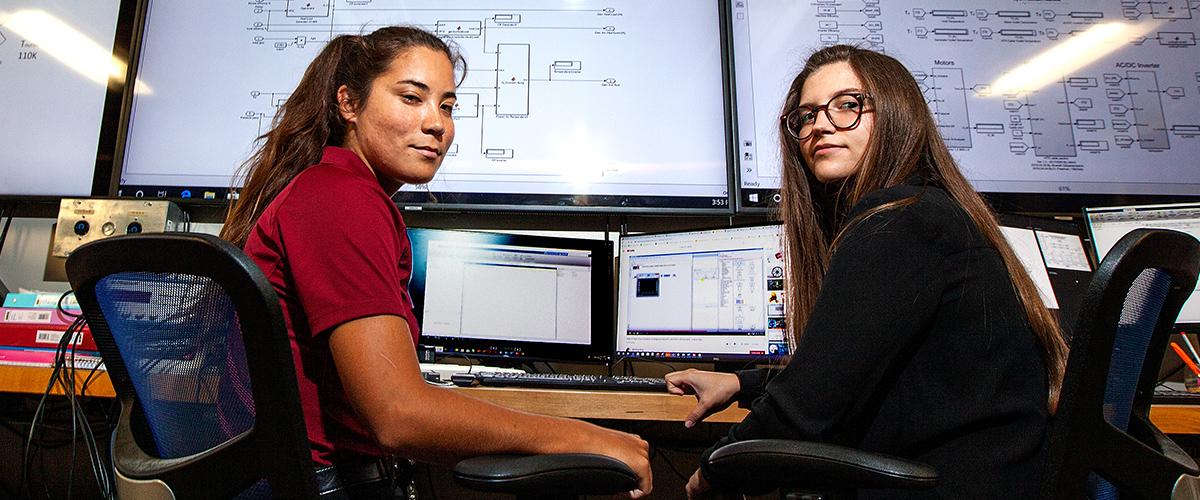 Undergraduates Delaney Freeman (left) and Isabel Barnola were first authors on research at CAPS